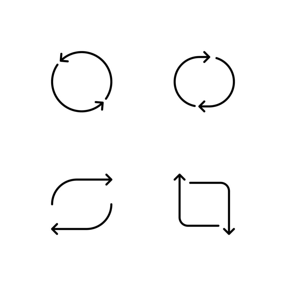 Rotate icon set. Round arrow icons. Arrow icon. vector