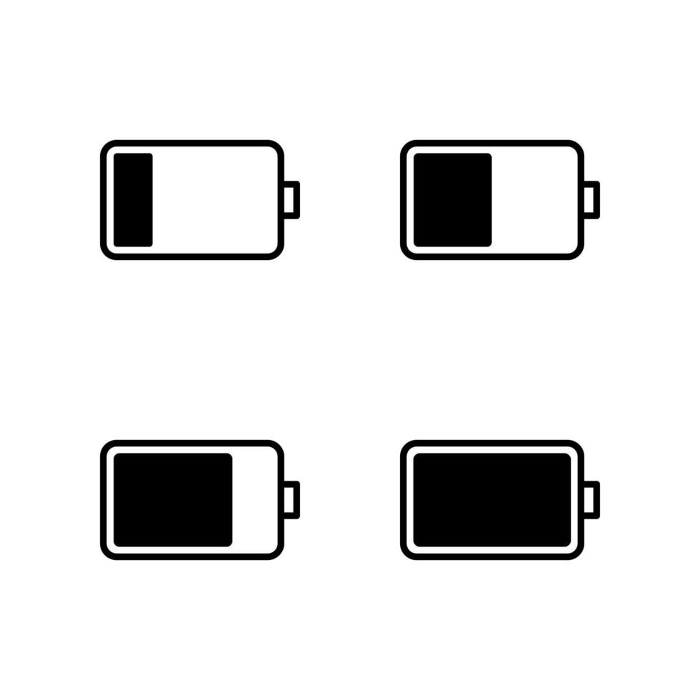 Battery icon set. Phone battery icon. Phone charge icons. vector