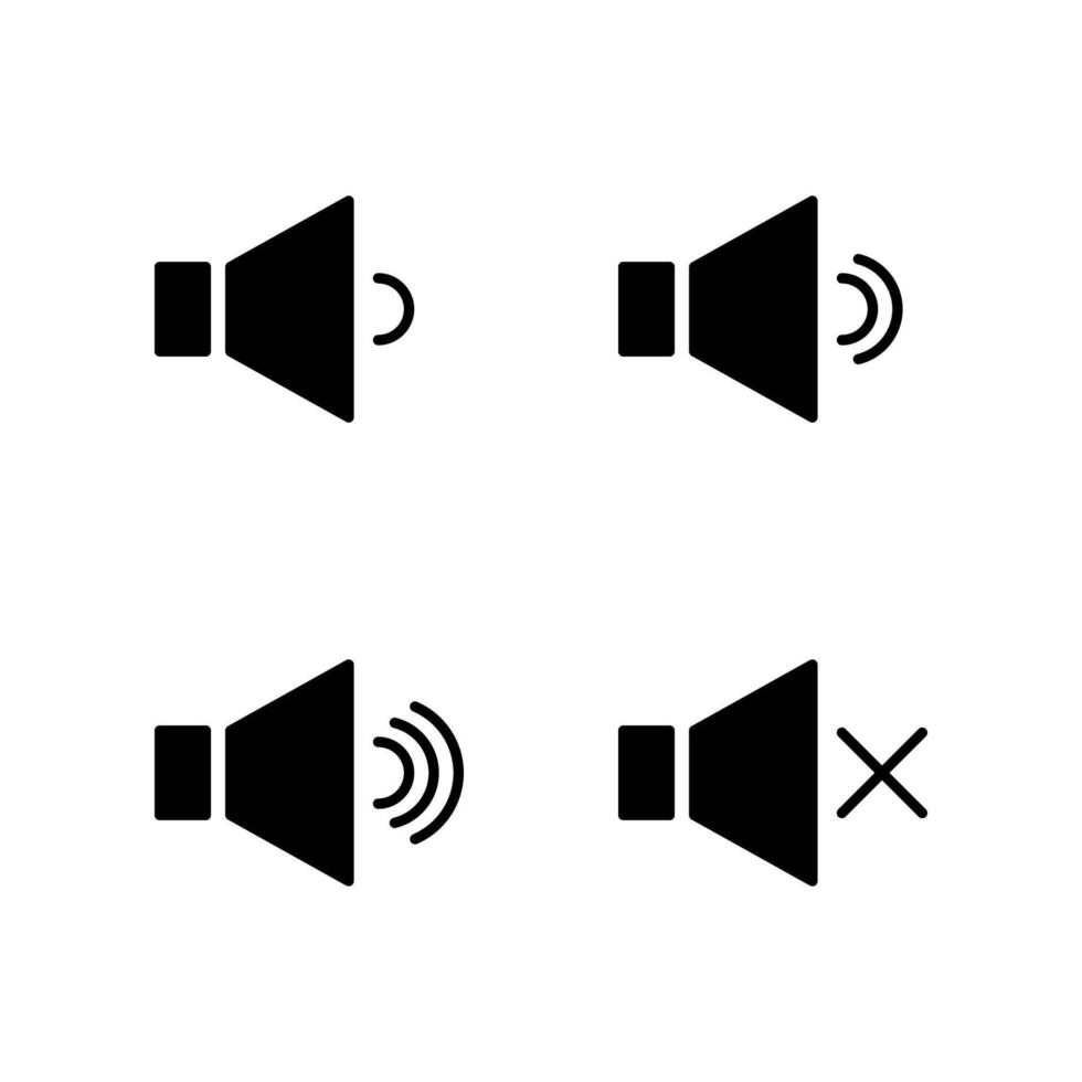 Speaker icon set. Sound volume icon set. Volume icon. vector
