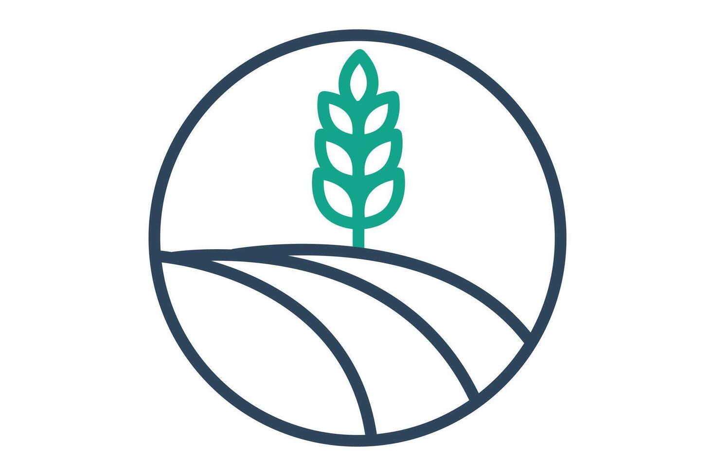 Agriculture icon. line icon style. agriculture elements illustration vector