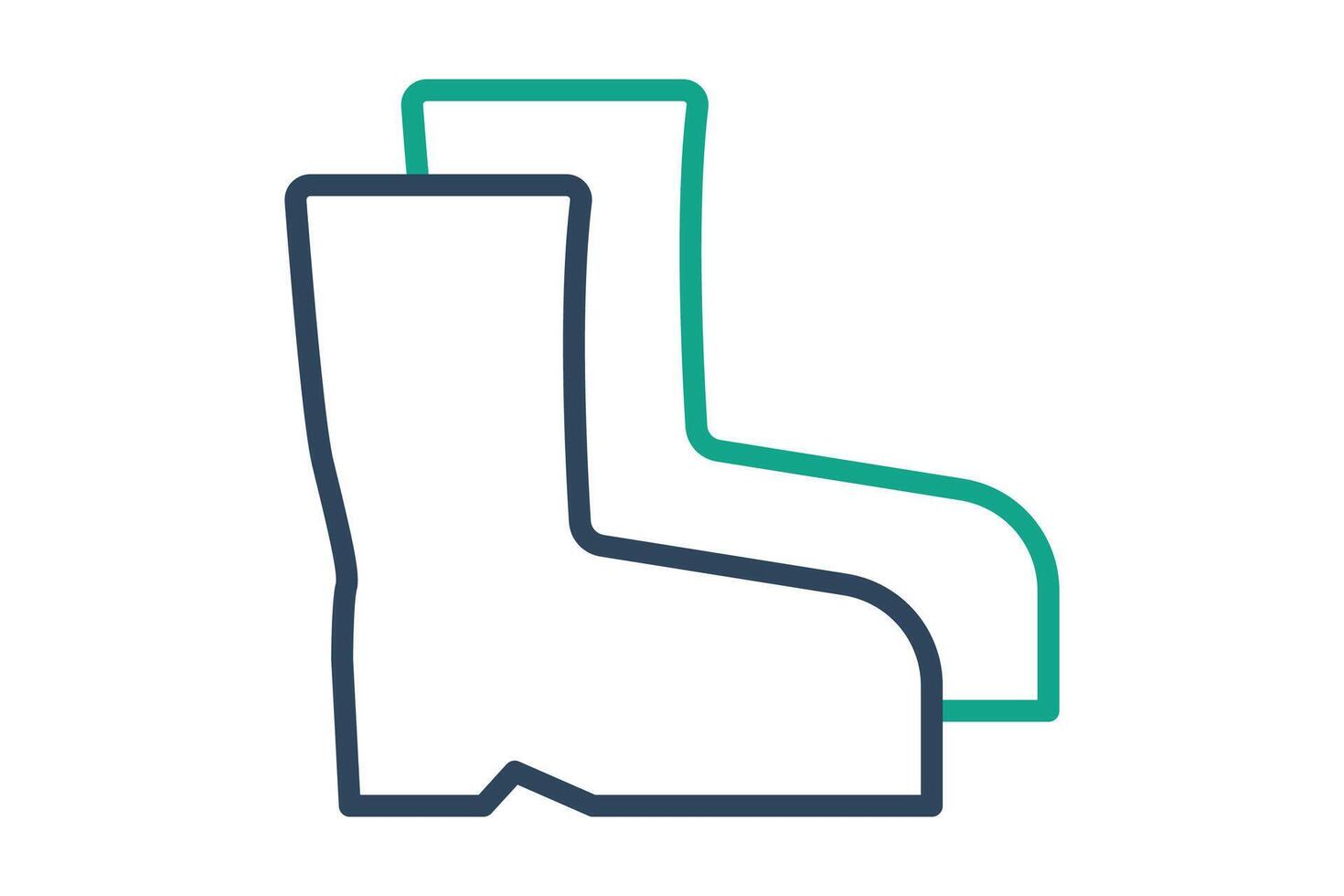 Boot icon. line icon style. icon related farm boot. agriculture elements illustration vector
