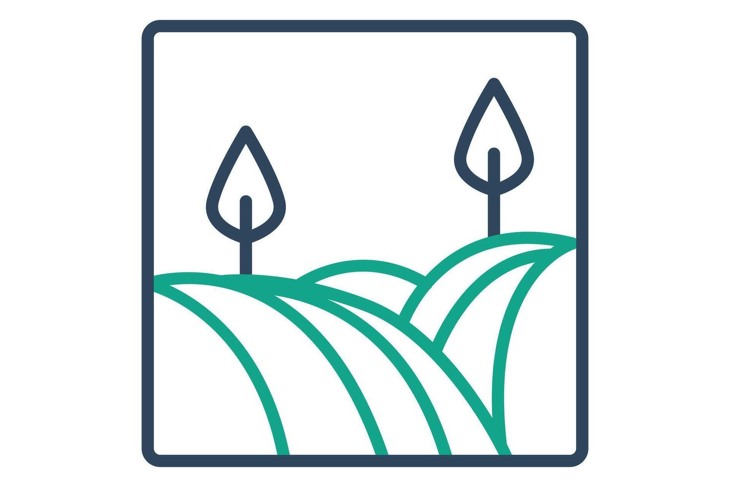 Farm icon. line icon style. icon related to agricultural activity. agriculture elements illustration vector