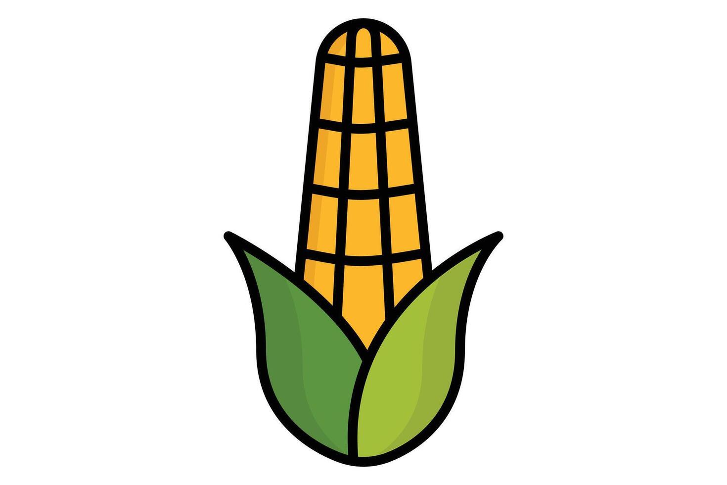 Corn icon. colored outline icon style. icon related major global crop. agriculture elements illustration vector