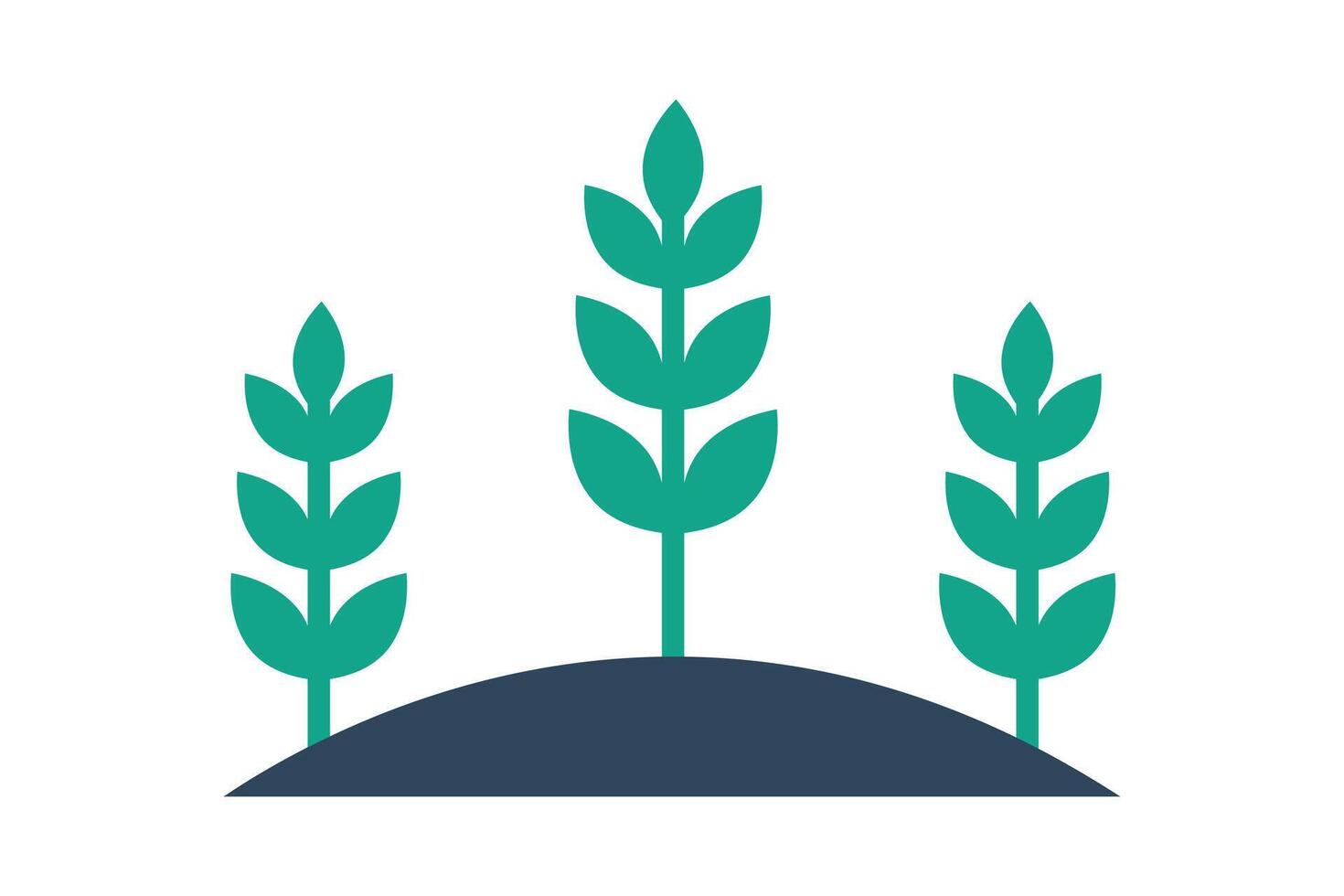 Wheat icon. solid icon style. icon related to staple crops and harvest. agriculture elements illustration vector