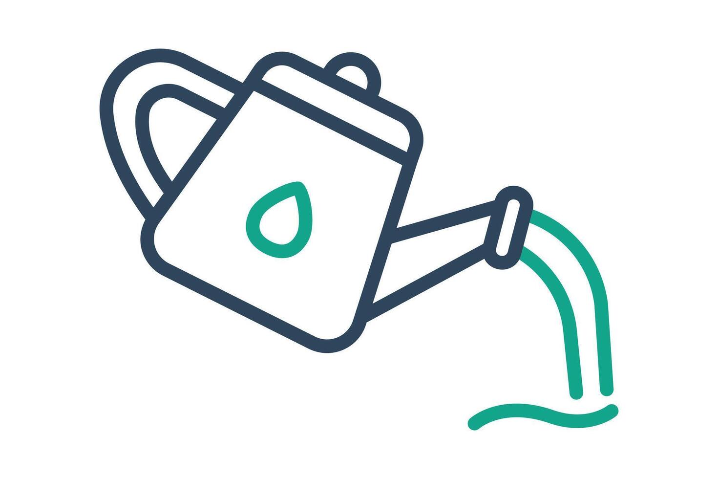 Watering can icon. line icon style. icon related watering. agriculture elements illustration vector