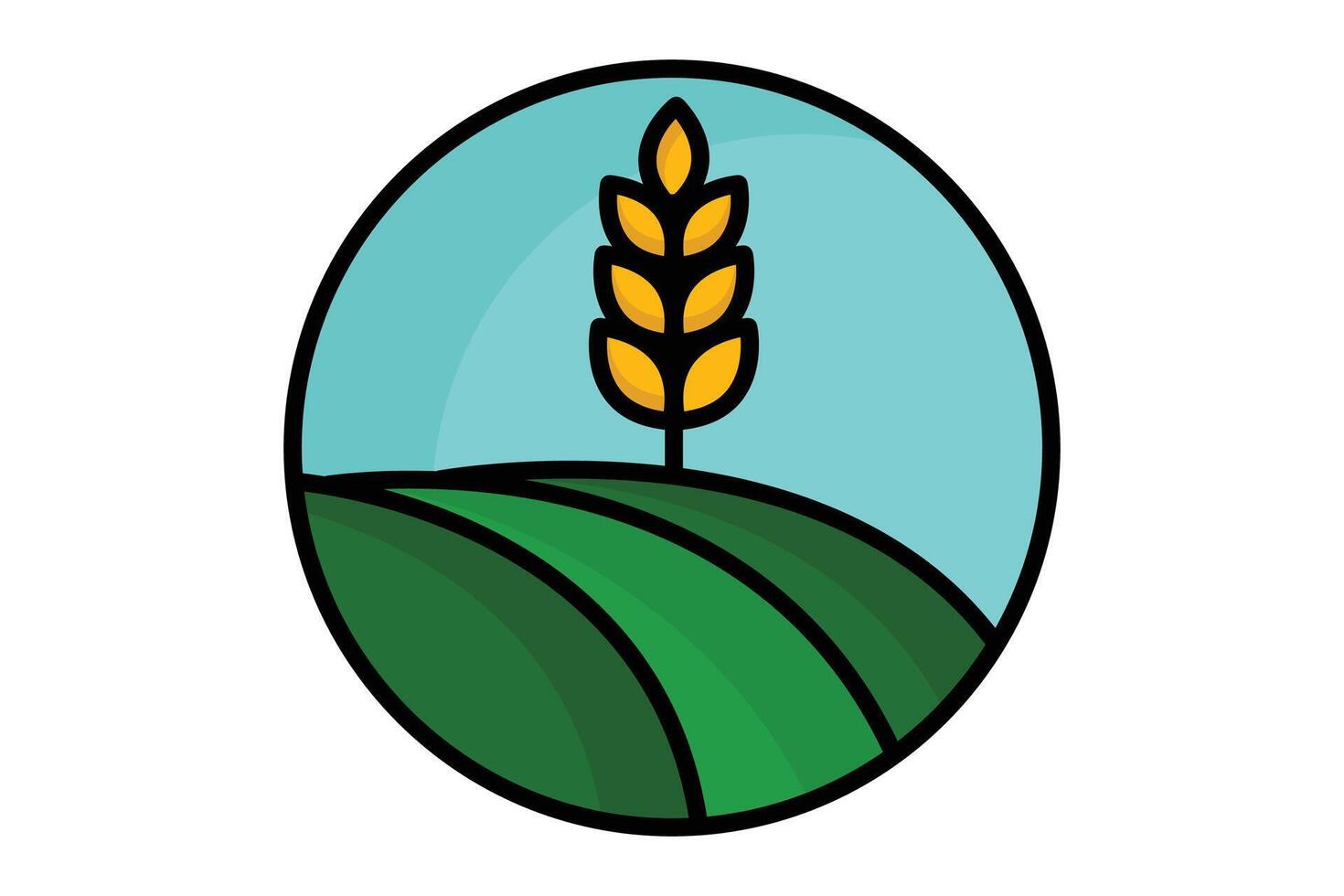 Agriculture icon. colored outline icon style. agriculture elements illustration vector