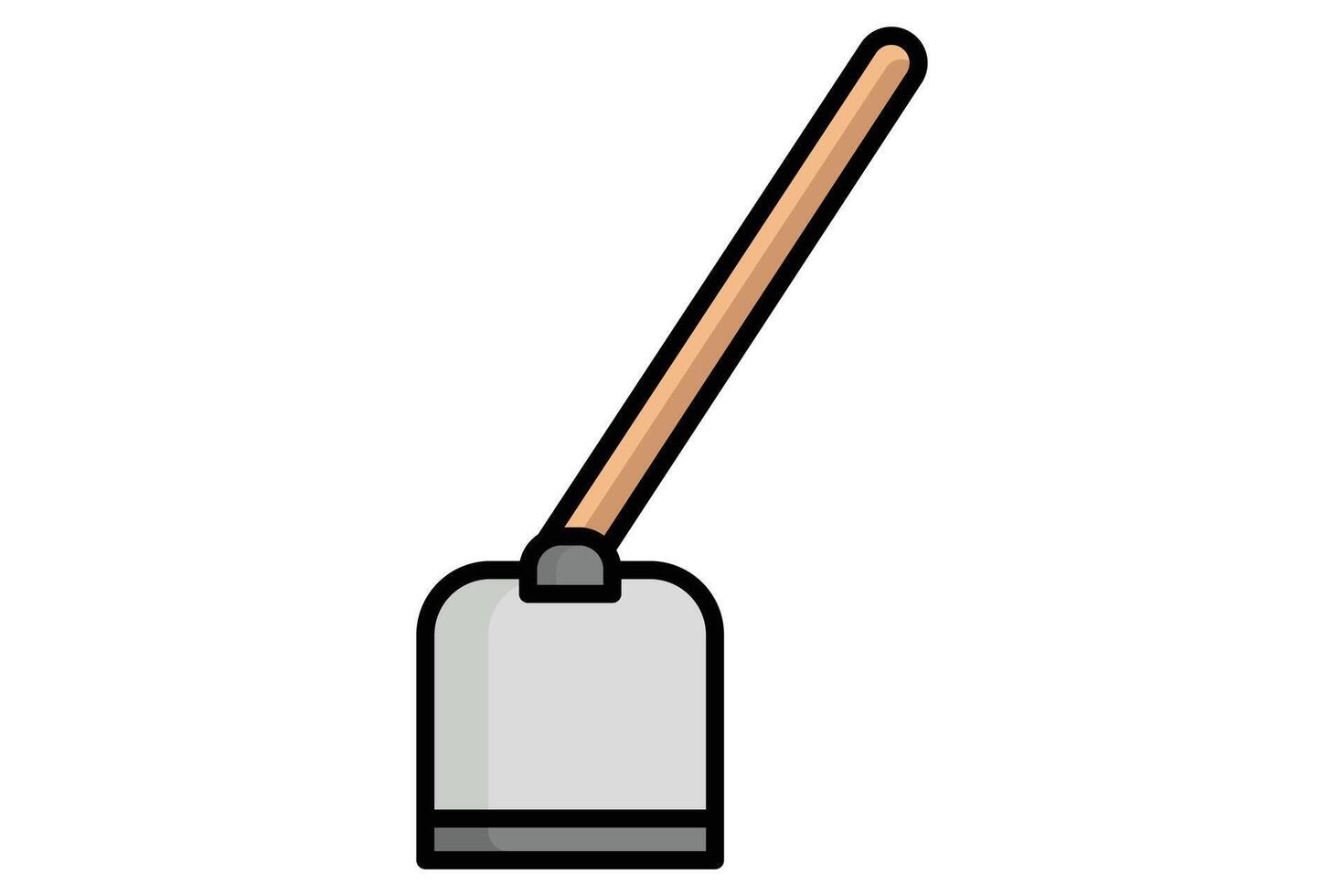 Hoe icon. colored outline icon style. icon manual cultivation and work. agriculture elements illustration vector