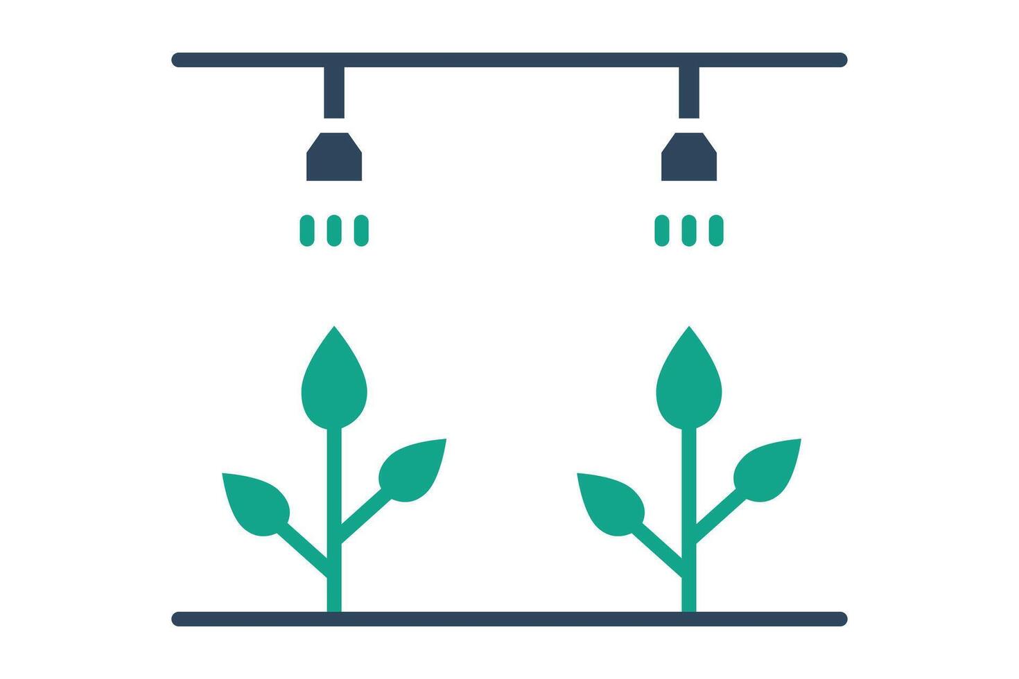 Irrigation icon. solid icon style. icon related to watering of crops. agriculture elements illustration vector