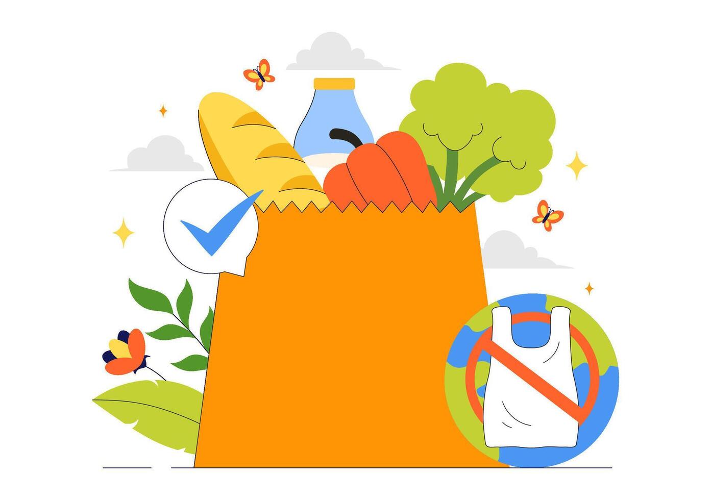 Plastic-Free Environment for International Campaign Against Plastic Pollution vector