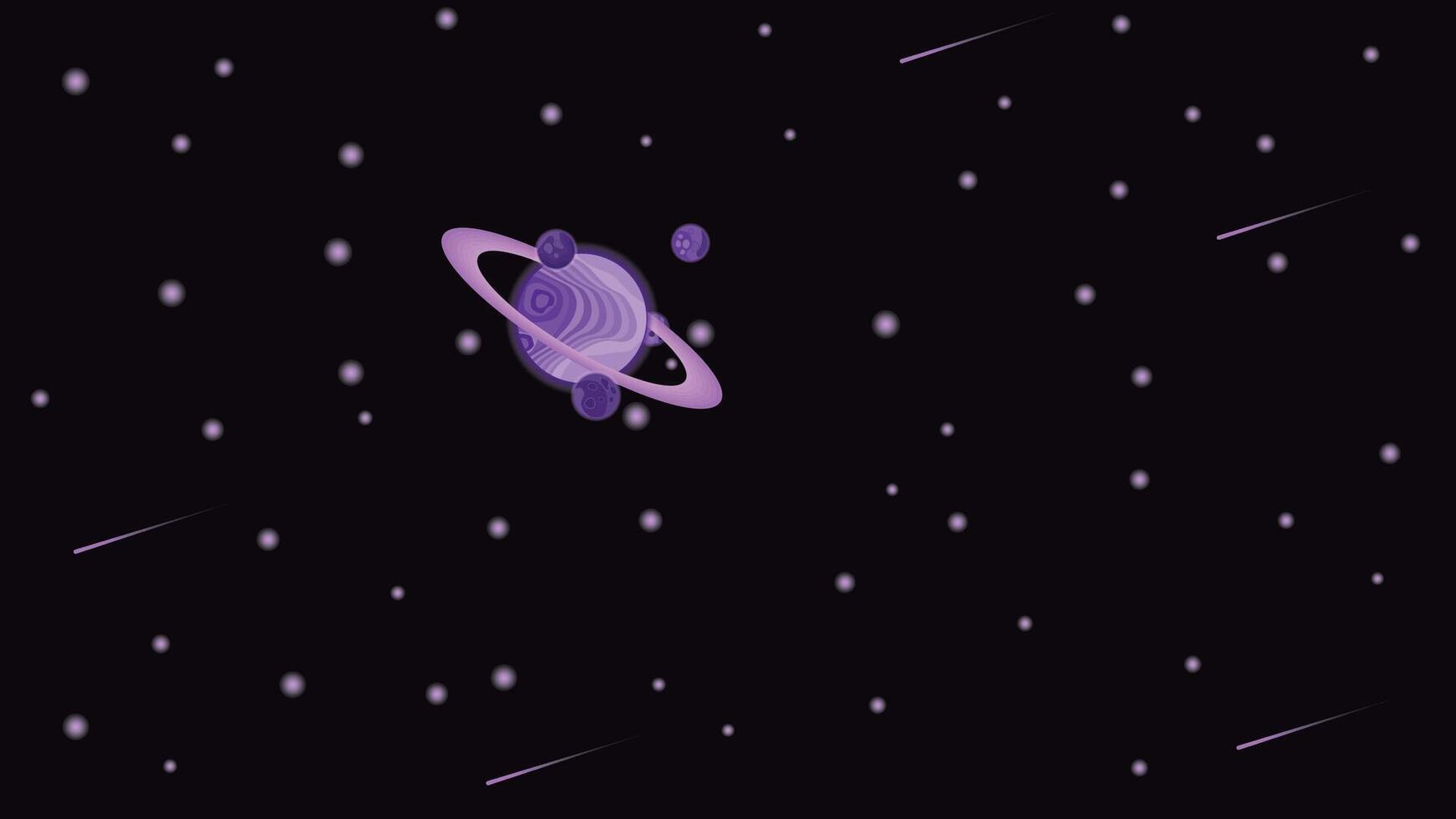 illustration of a planet facing a meteor storm alone vector