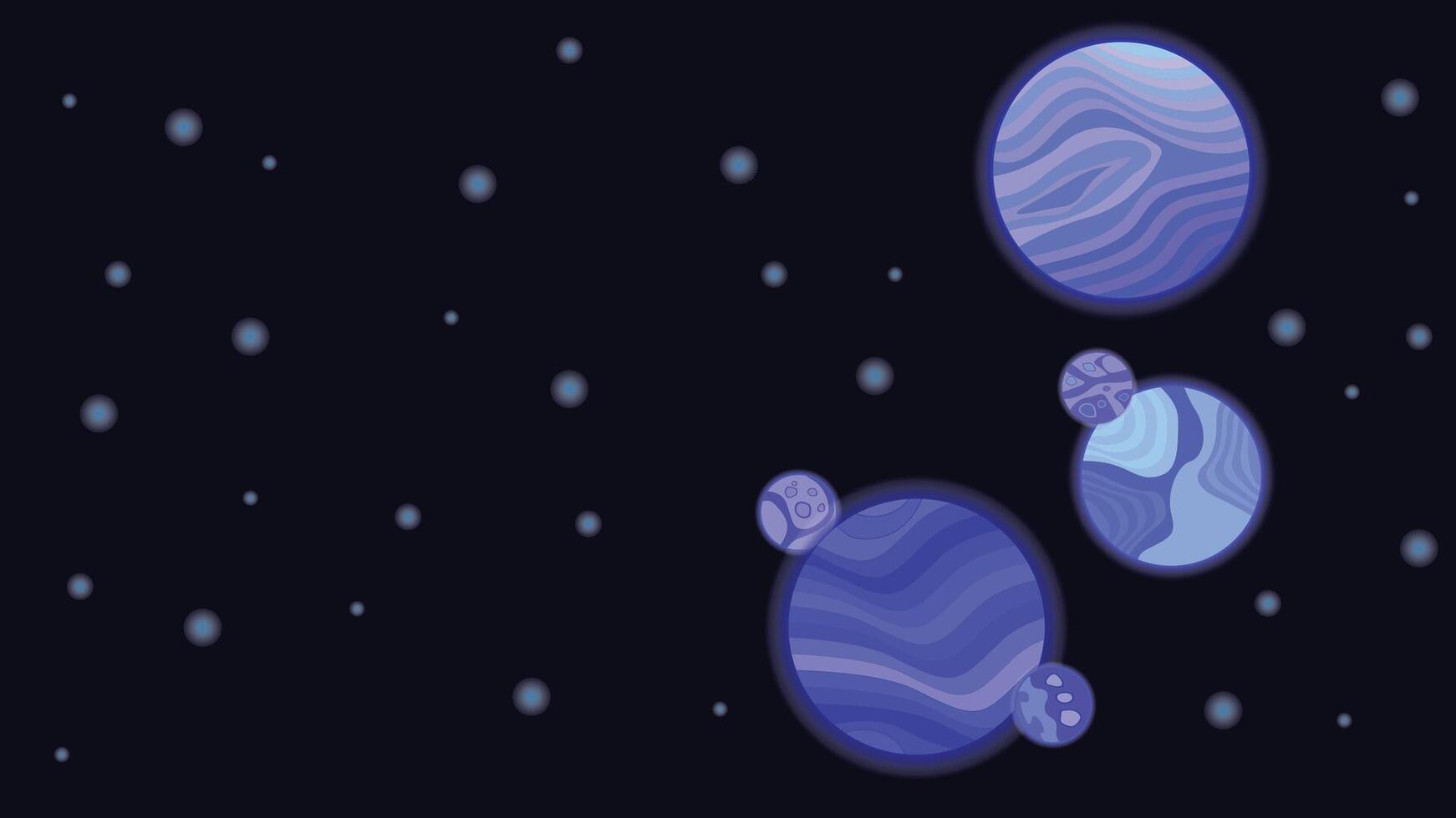 illustration of a purple planet with calm space vector