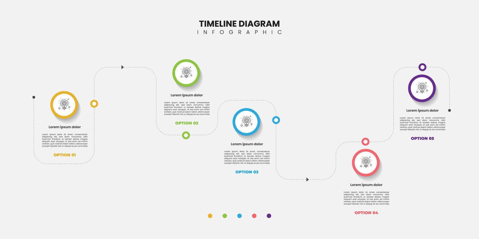 Business road map timeline infographic concept. with icons and 5 options, Corporate milestones graphic elements. workflow layout, diagram, report, vector