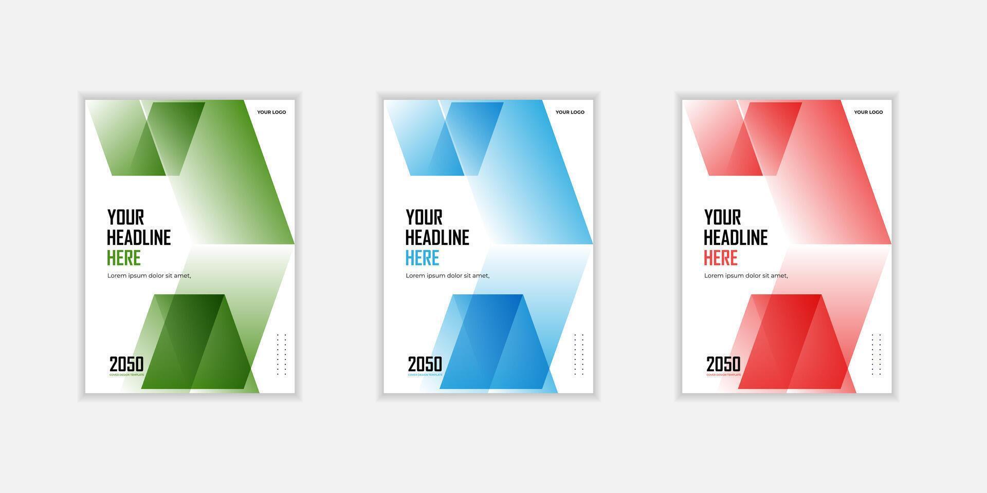 Modern cover annual report business flyer template design for business vector