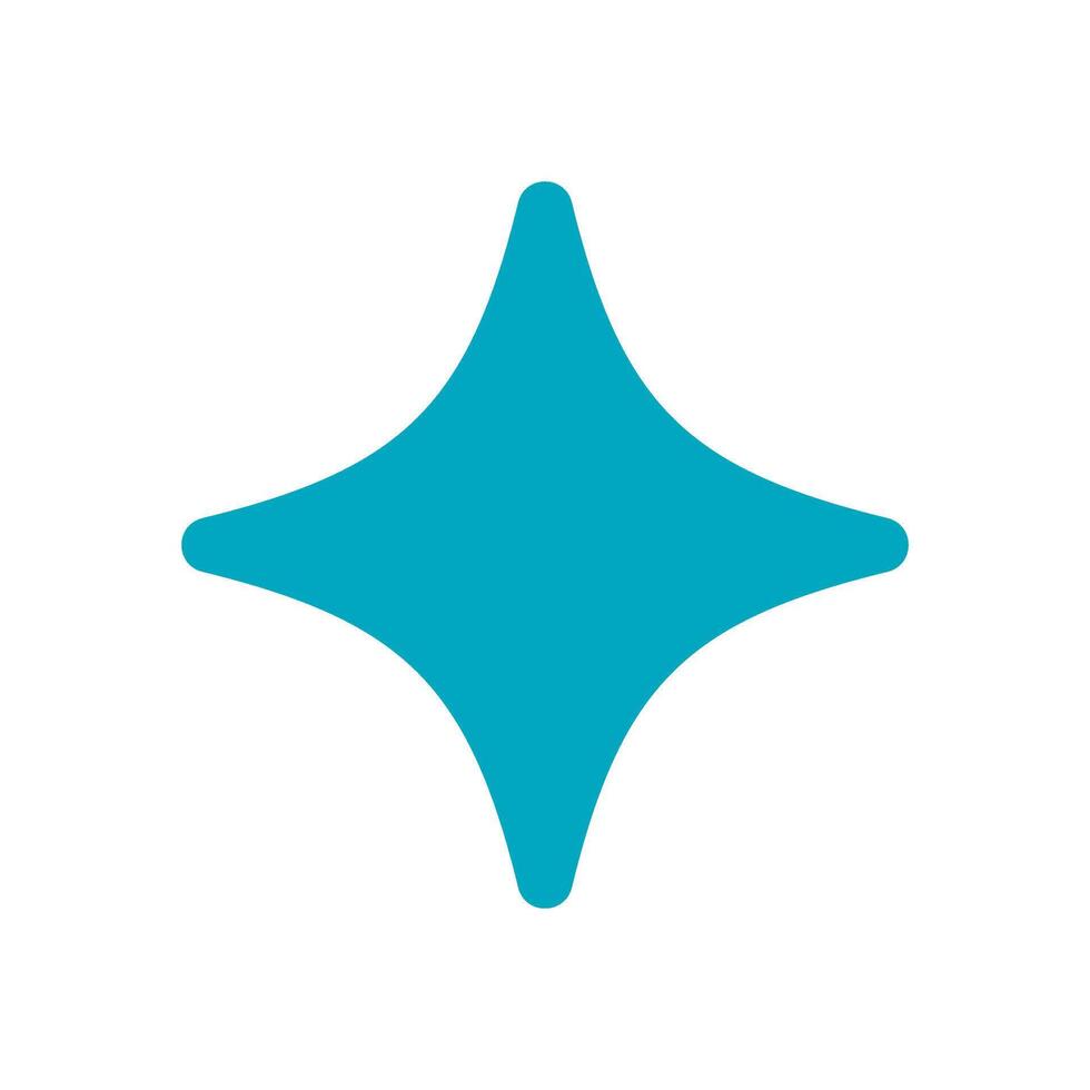 Bold star shape. Abstract icon with modern form. This graphic element showcases a flat symbol of brutalism, ideal for contemporary design projects, Y2K aesthetics, and creative uses. vector
