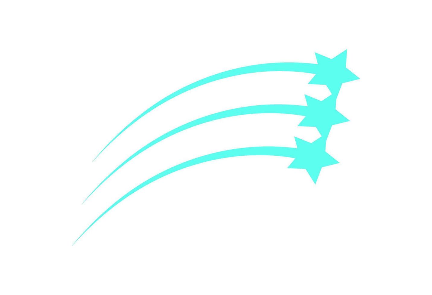 Y2K retro comet badge. Abstract symbol of a comet, a modern icon in space theme. Graphic element, aesthetic design, trendy decoration for various projects. vector