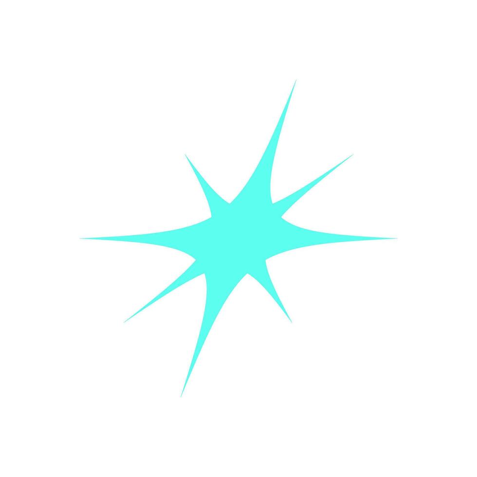 Psychedelic Y2K star symbol. Abstract retro element in modern shape. This cool logo represents 90s nostalgia with a bold geometric form, perfect for trendy decoration or art collection. vector
