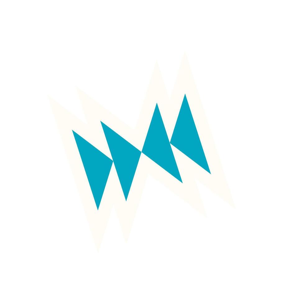 Brutalist triangle shape sticker. Abstract shape with modern elements. This flat symbol represents brutalism and y2k style, ideal for contemporary designs and bold graphic applications. vector