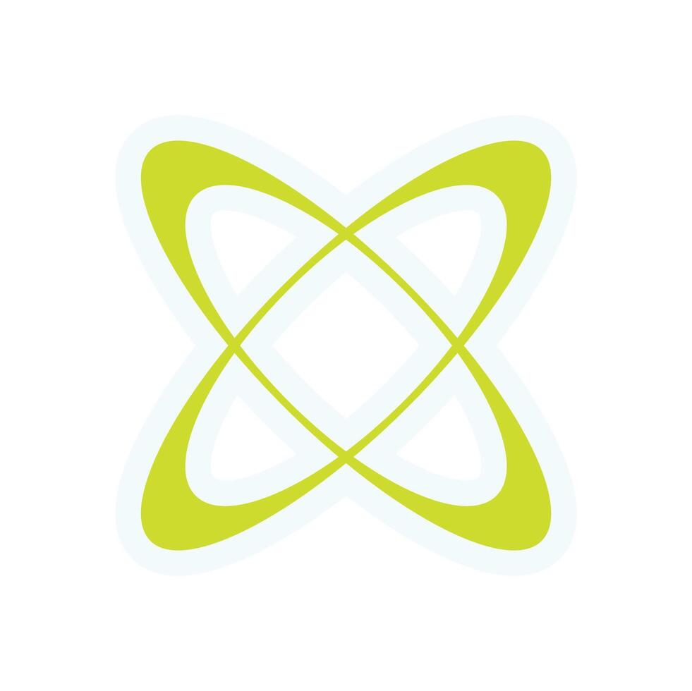 Y2K Abstract Cosmic shape sticker. Retro geometric icon with modern aesthetic. This cool design, featuring a unique symbol, works well for streetwear and decorative art, enhancing any collection. vector