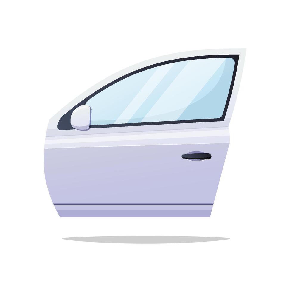 Front car door isolated on white background. vector