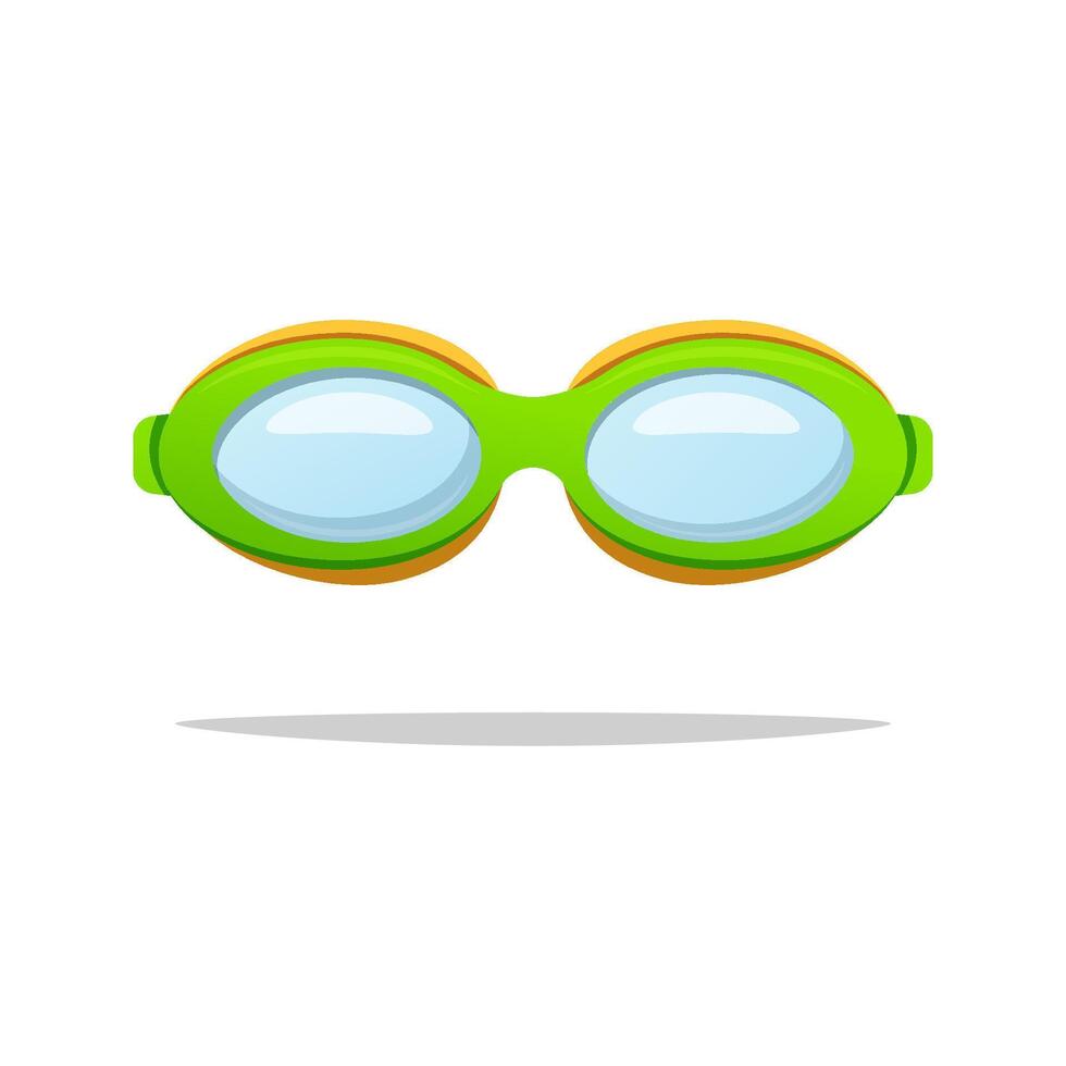 Swimmer pool goggles isolated on white background. vector