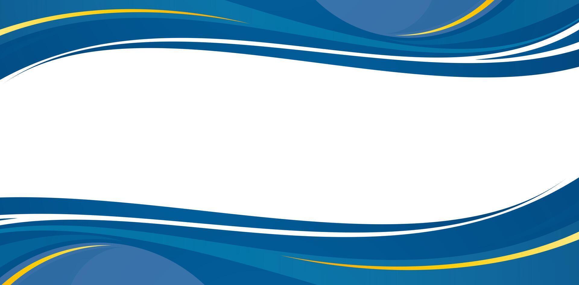 abstract blue and yellow waves backgrounds design with a white banner for presentation template, presentation slides, template with space for text, business card , abstraction creative website banners vector
