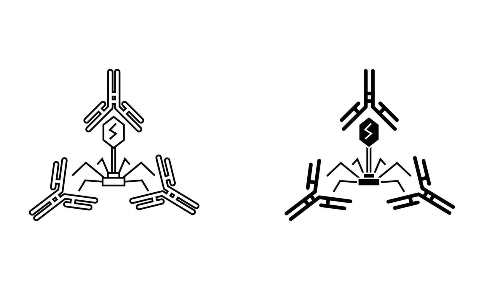 antibody against bacteriophage virus icon vector
