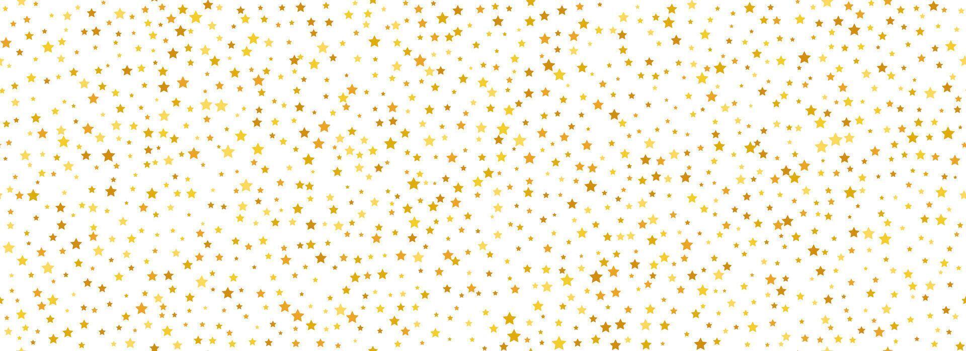 Gold confetti seamless pattern. Golden glitter dots repeated background. Yellow polka dot repeated wallpaper. Celebration Christmas, New Year, wedding or birthday party decoration backdrop vector