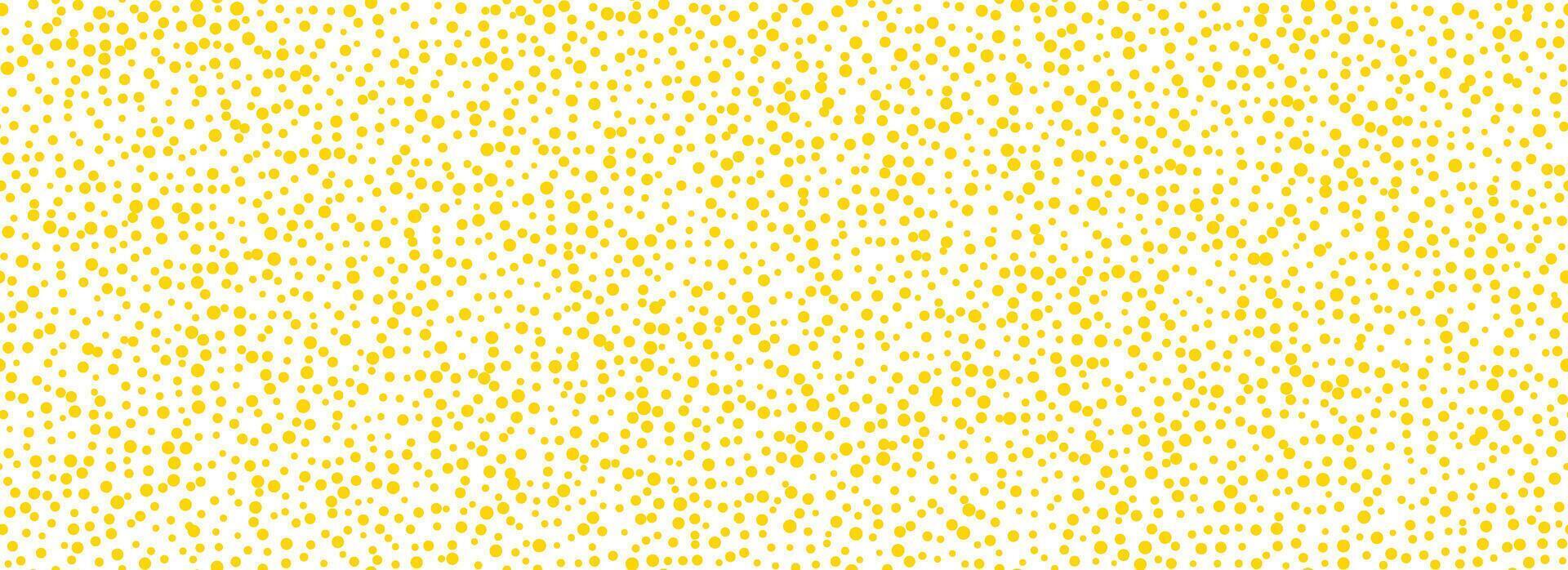 Golden confetti seamless pattern. Gold glitter dot repeating background. Yellow polka dot repeated wallpaper. Celebration Christmas, New Year, wedding or birthday party decoration backdrop. vector