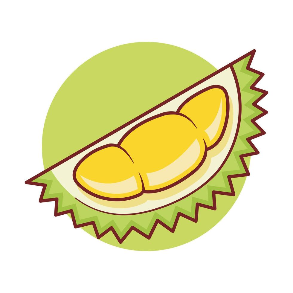 illustration of slice durian vector