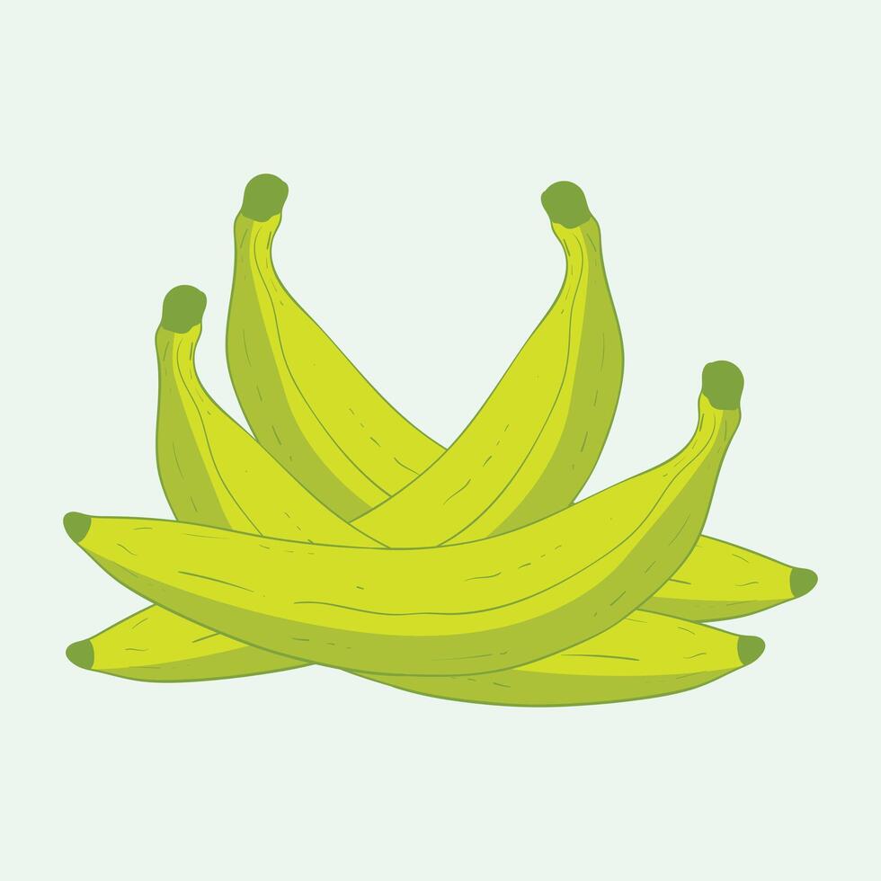 Plantain fruit flat design cartoon icon illustration vector