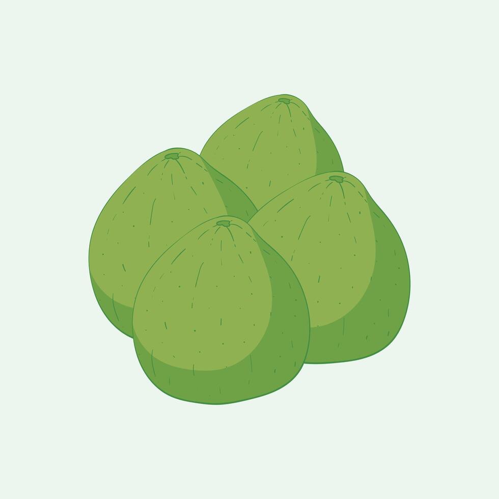 Pomelo fruit flat design cartoon icon illustration vector