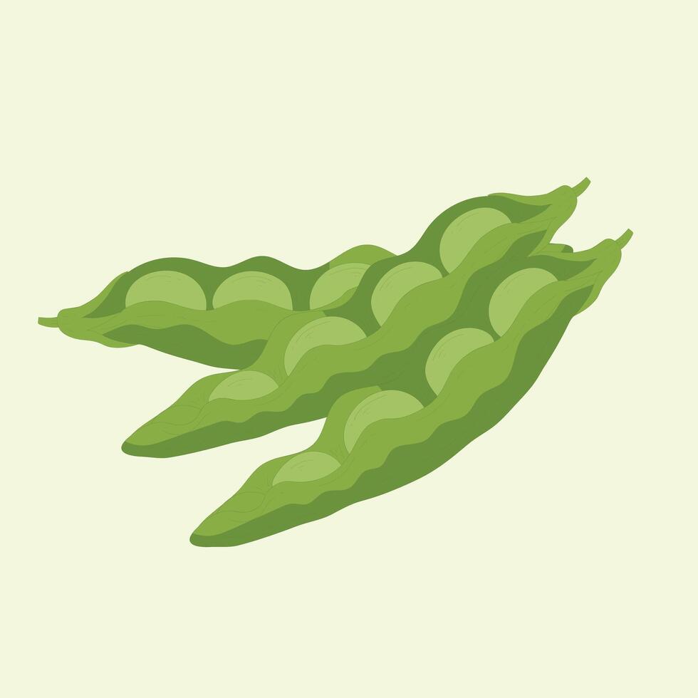 Mung beans flat design cartoon icon illustration vector