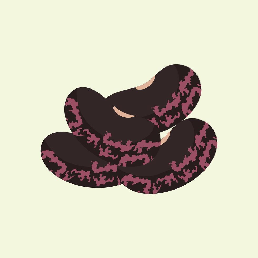 Scarlet runner beans flat design cartoon icon illustration vector