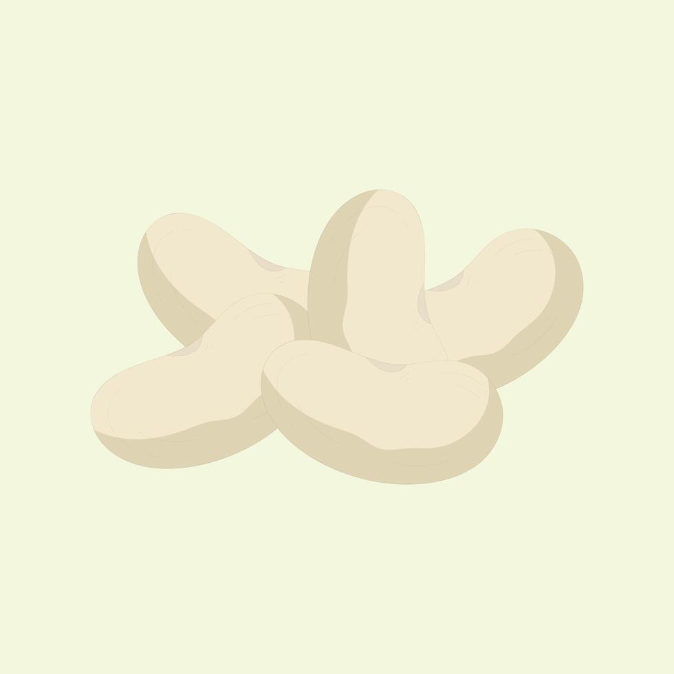 Navy beans flat design cartoon icon illustration vector