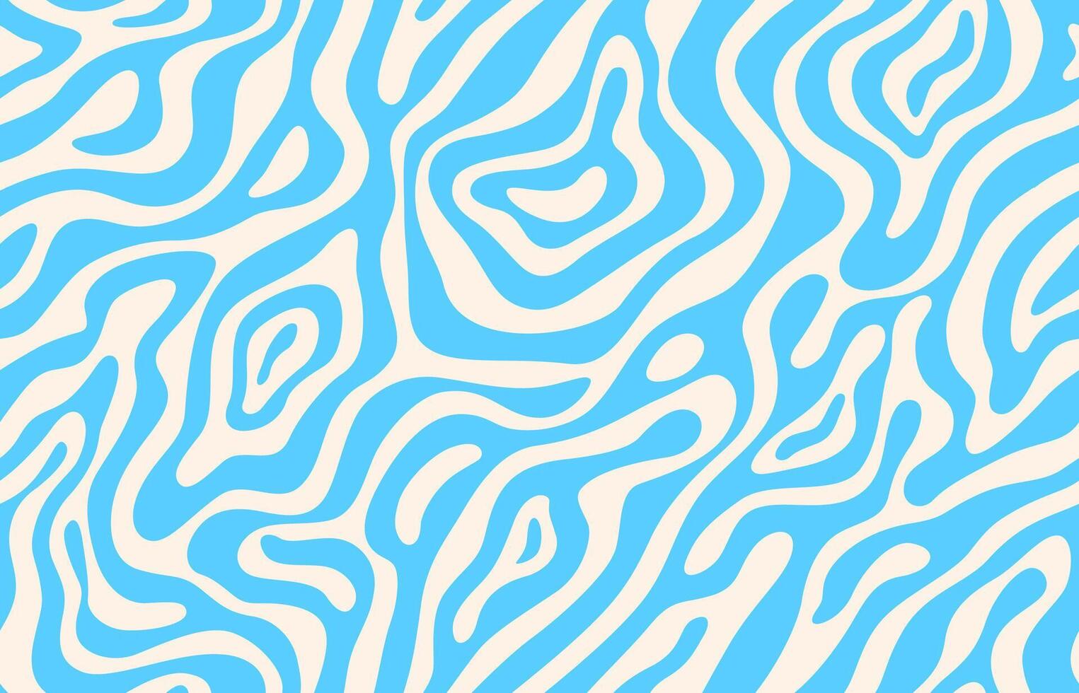 Psychedelic groovy water wave abstract pattern vector