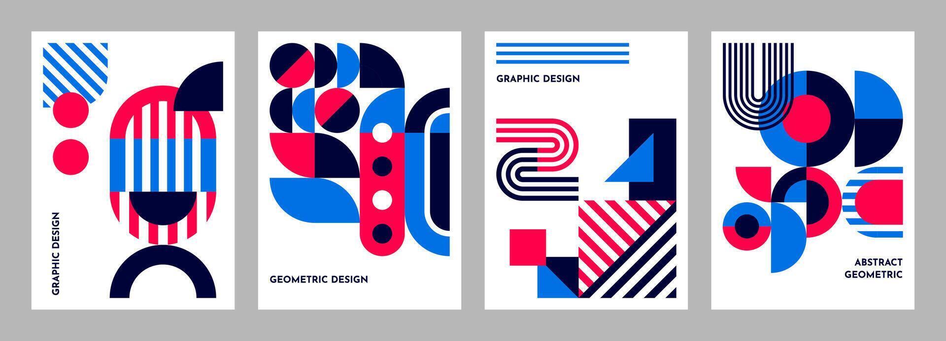 Business poster template, geometric shapes pattern vector