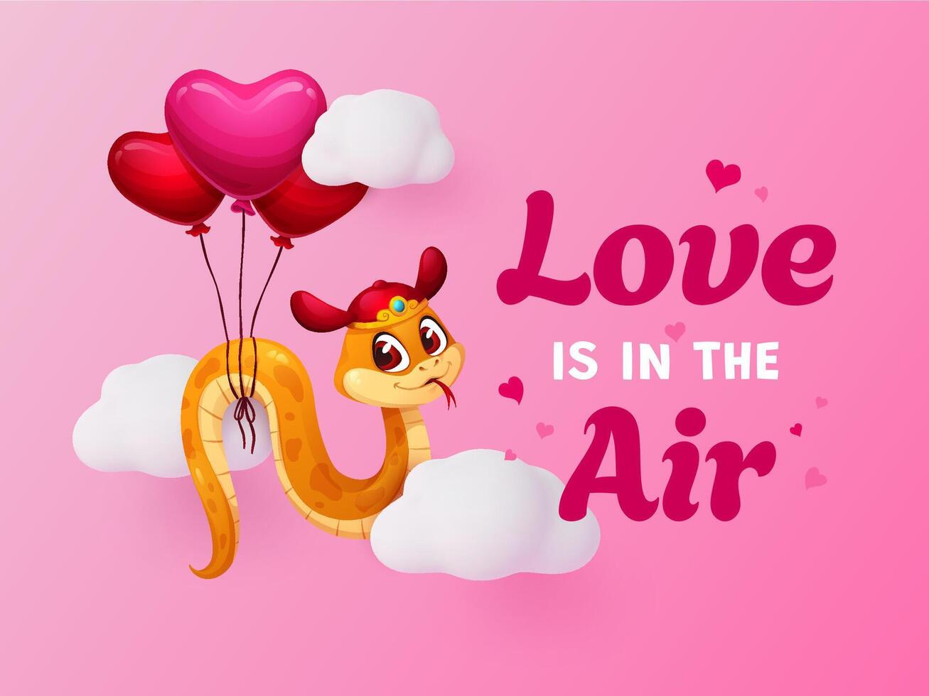 Love is in the air valentine day greeting card vector