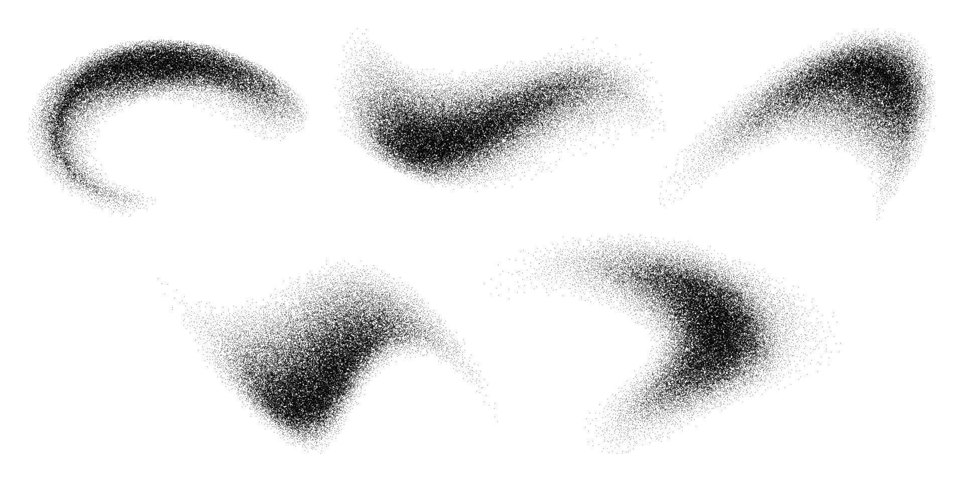 Noise grain wave spray. Sand, dust, powder clouds vector