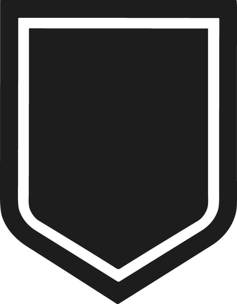 Shield Silhouette - Bold Minimal Emblem Icon for Security, Badge, or Logo Design vector