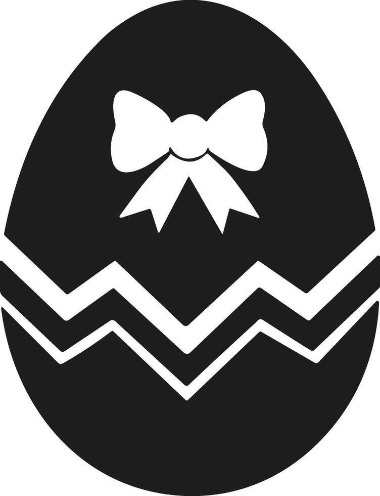 Elegant Easter Egg with Bow - Decorative Holiday Illustration vector