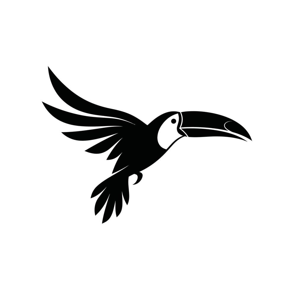Toucan bird silhouette logo style vector