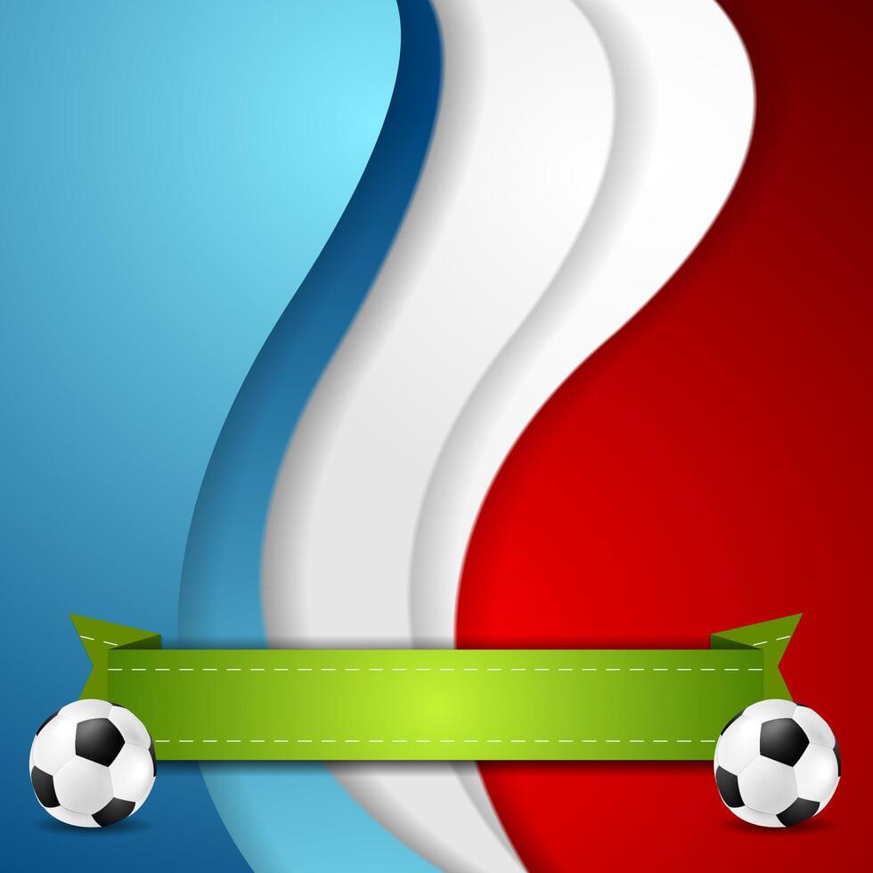 French background with soccer balls vector