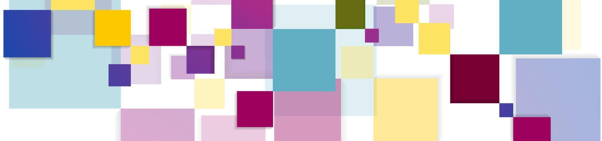 Colorful squares geometric tech abstract background vector