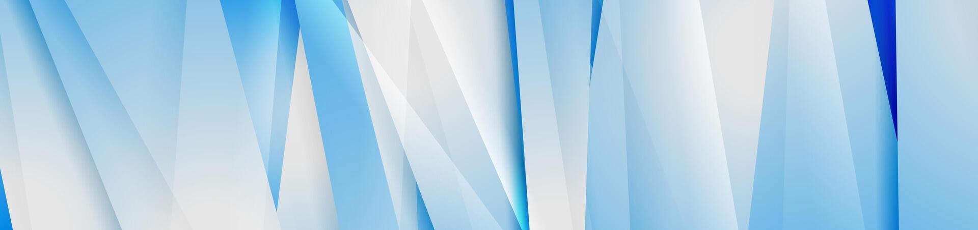 Blue white abstract minimal background with glossy stripes vector