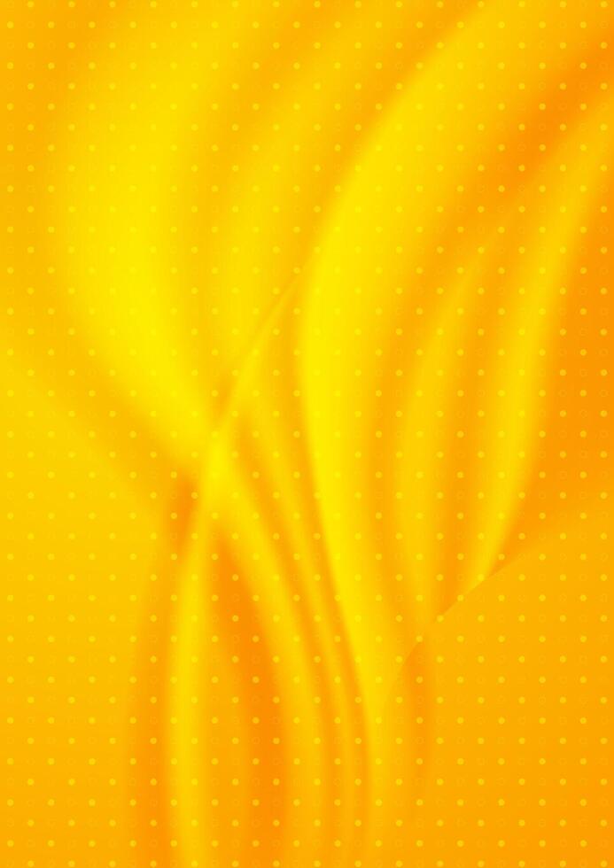Bright orange dotted wavy background vector