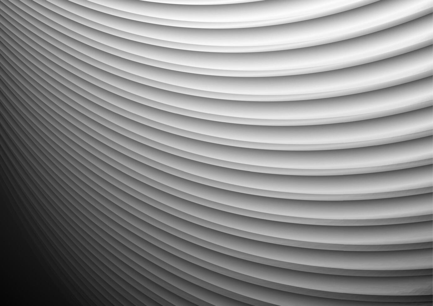 Grey minimal curved waves abstract geometric background vector