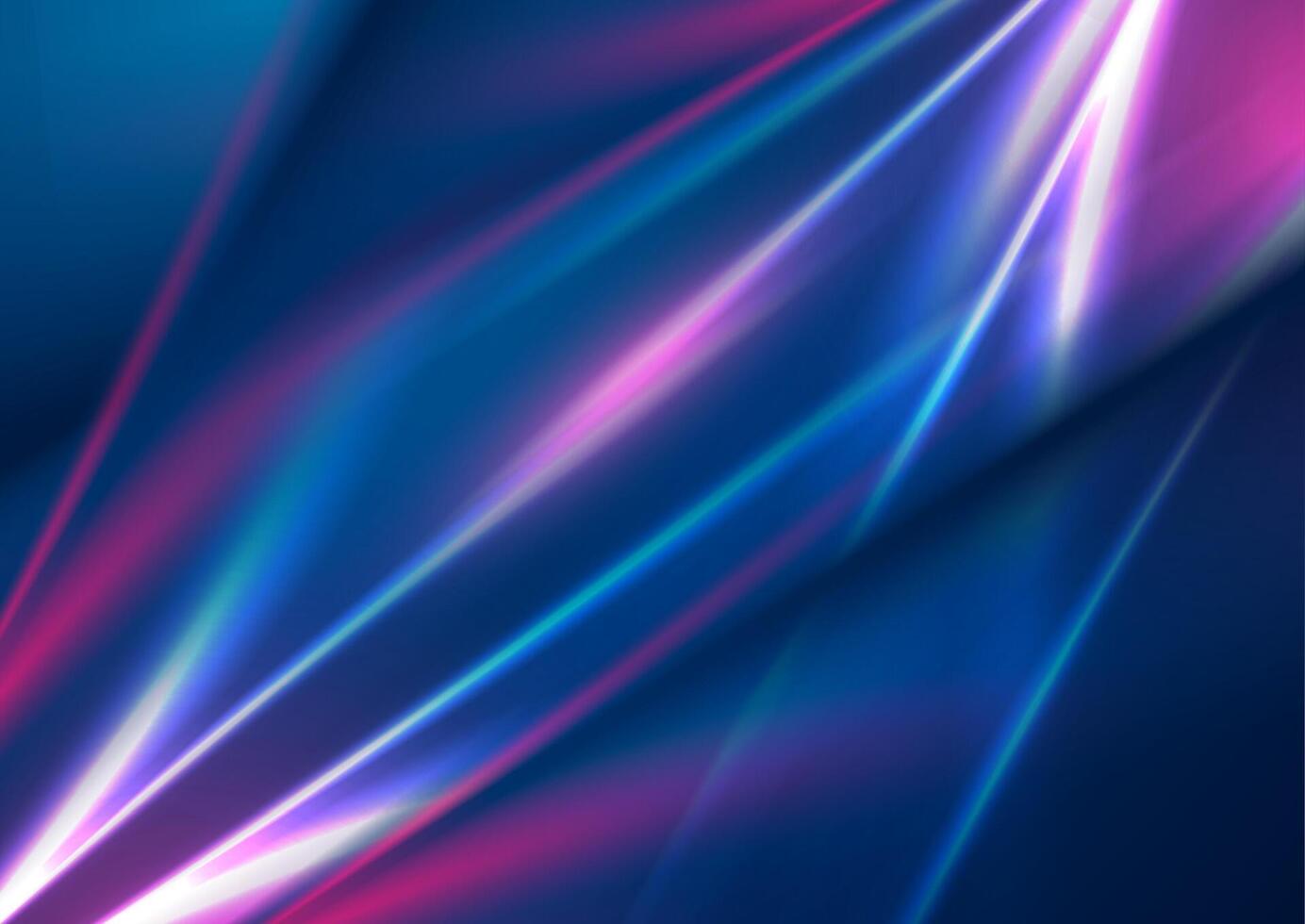 Ultraviolet and blue abstract glowing background with smooth stripes vector