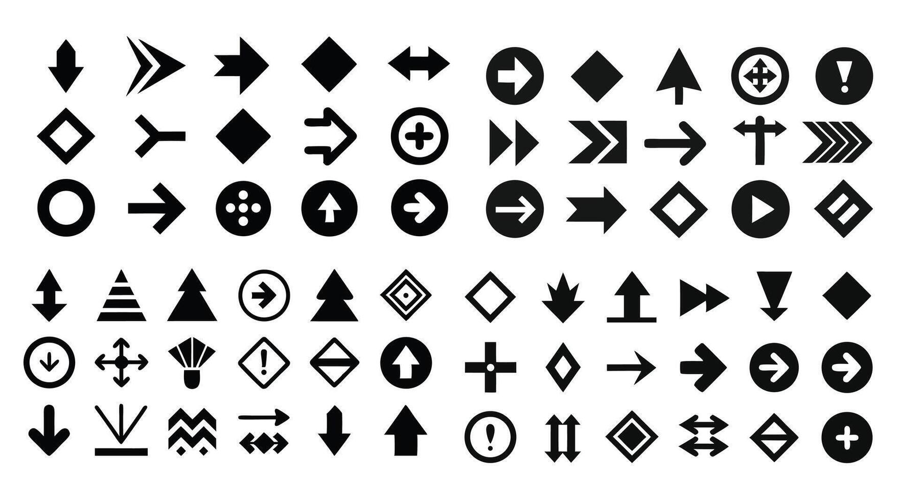 Big set of flat arrows. Collection of concept arrows for web design, mobile apps, interface and more. Collection of app sign elements. illustration, eps 10. vector