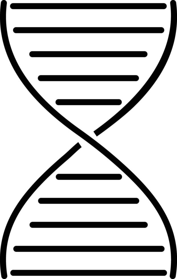 DNA Outline Icon. Design in trendy style. isolated on white background vector