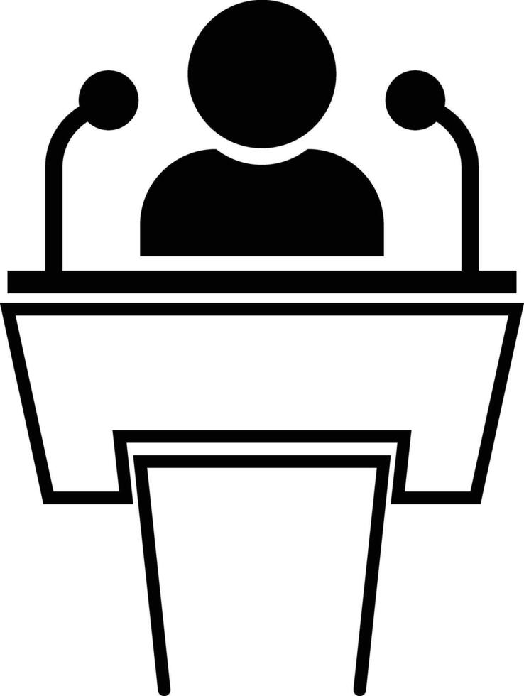 Lecturer icon, orator, politician, speaker icon. speaker podium icon illustration vector
